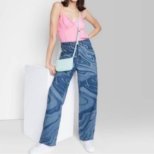 Wild fable swirly blue jeans
